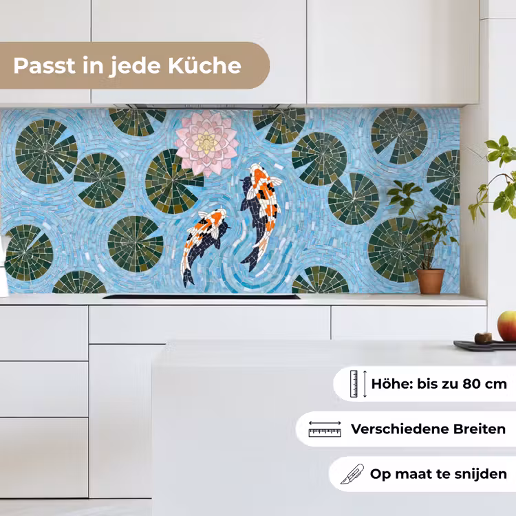 Vis - Water - Natuur - Mozaïek - Blauw keuken achterwand 2 middel -sfeer4_DE