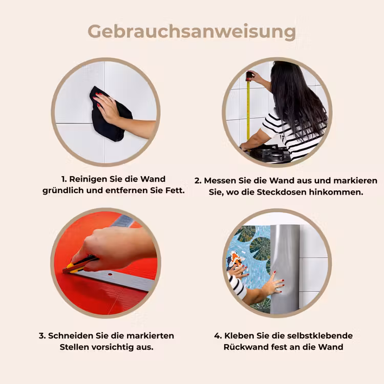 Vis - Water - Natuur - Mozaïek - Blauw keuken achterwand 2 middel -gebruiksaanwijzing_DE