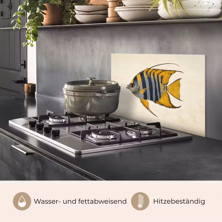 Vis - Sierlijk - Vinnen - Illustratie keuken achterwand spatscherm klein -usp_DE
