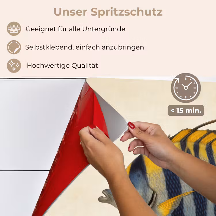 Vis - Sierlijk - Vinnen - Illustratie keuken achterwand spatscherm klein -spatscherm_DE