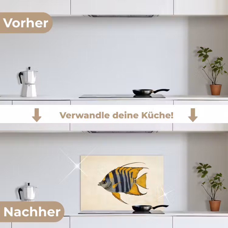 Vis - Sierlijk - Vinnen - Illustratie keuken achterwand spatscherm klein -voor_na_DE
