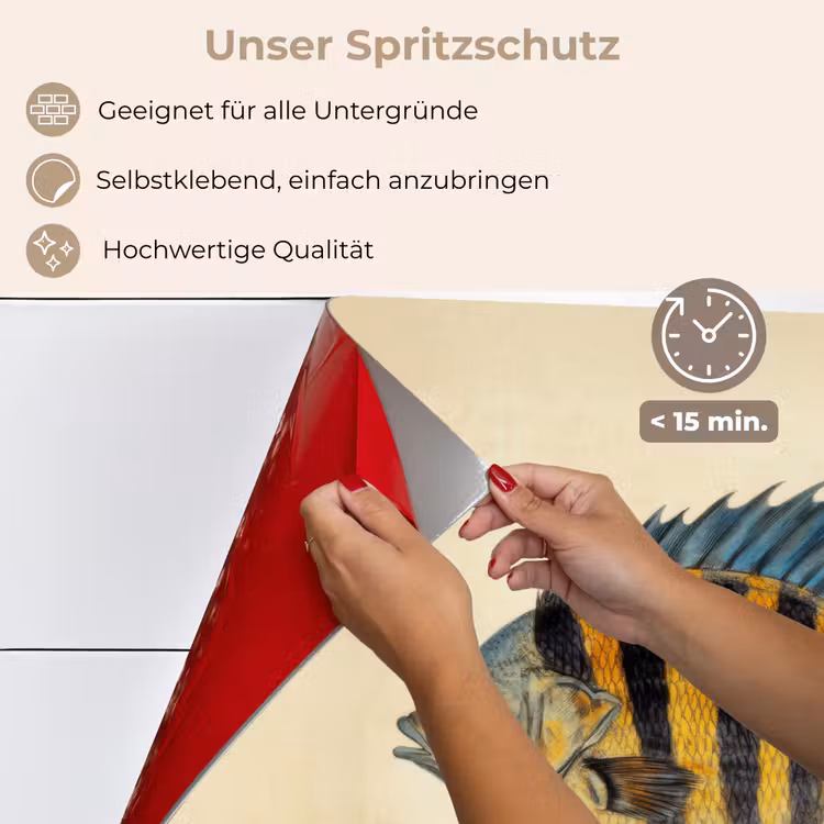 Vis - Tropisch - Strepen - Vinnen keuken achterwand spatscherm klein -spatscherm_DE
