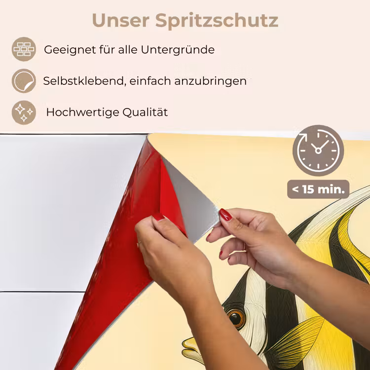 Vis - Sierlijk - Rugvin - Geel keuken achterwand spatscherm klein -spatscherm_DE