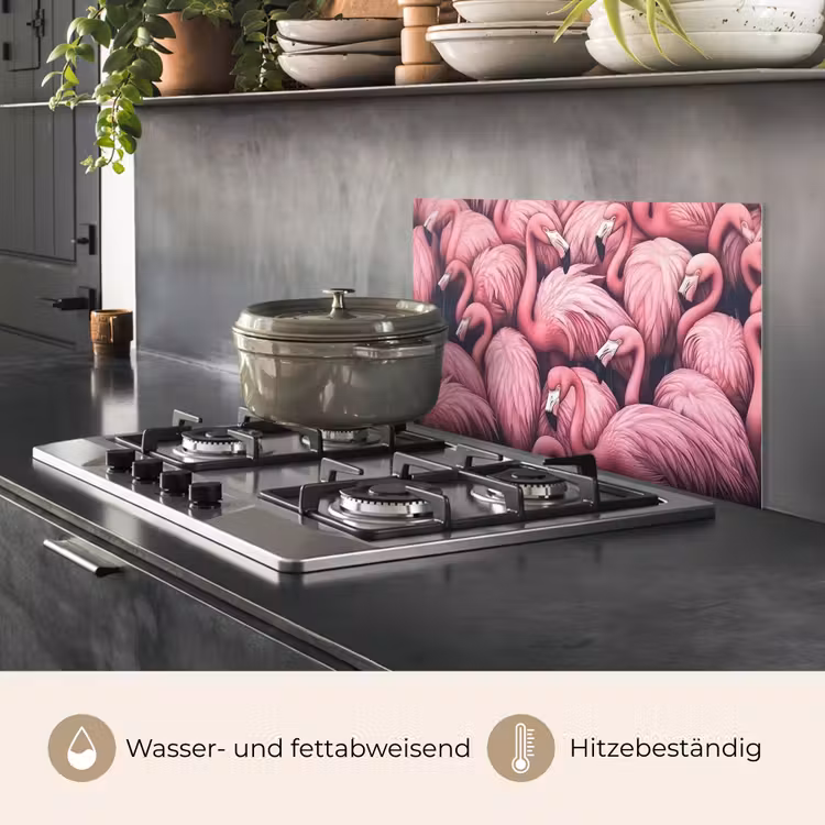 Flamingo - Roze - Dieren keuken achterwand spatscherm klein -usp_DE