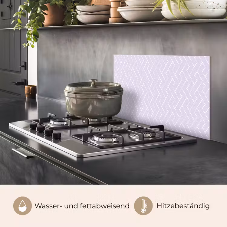 Lila - Stippen - Wit - Patroon keuken achterwand spatscherm klein 900 -usp_DE