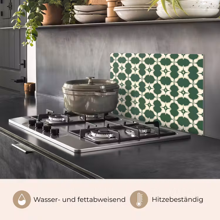 Tegel - Klassiek - Groen keuken achterwand spatscherm klein 900 -usp_DE