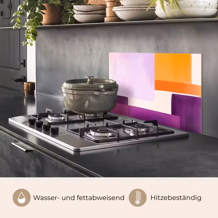 Vlakken - Abstract - Rechthoekig - Oranje keuken achterwand spatscherm klein -usp_DE