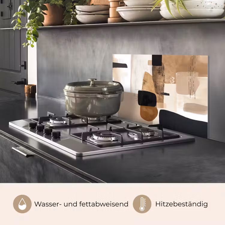 Vlakken - Abstract - Zwart - Strepen keuken achterwand spatscherm klein -usp_DE