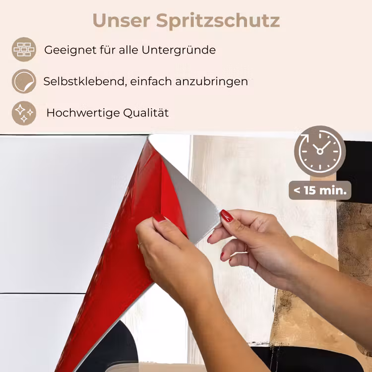 Vlakken - Abstract - Zwart - Strepen keuken achterwand spatscherm klein -spatscherm_DE