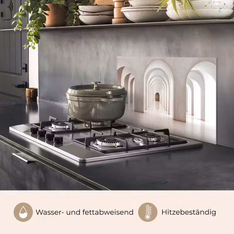 Hal - Bogen - Symmetrisch - Modern keuken achterwand spatscherm klein -usp_DE