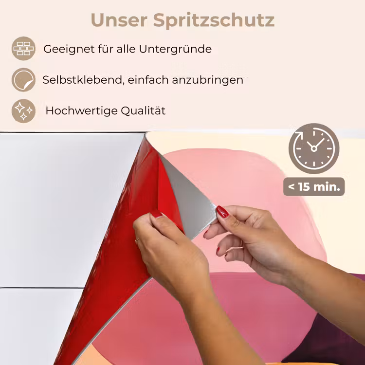 Vormen - Abstract - Kleurrijk keuken achterwand spatscherm klein -spatscherm_DE