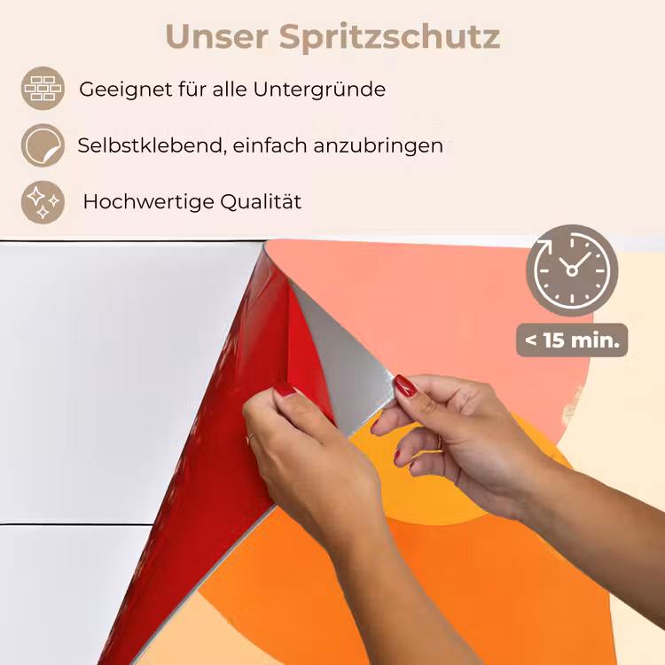 Vormen - Abstract - Kleurrijk keuken achterwand spatscherm klein -spatscherm_DE