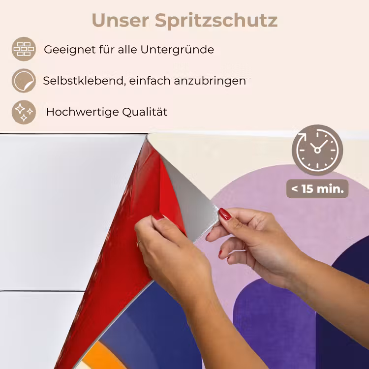 Vormen - Abstract - Grafisch - Oranje keuken achterwand spatscherm klein -spatscherm_DE
