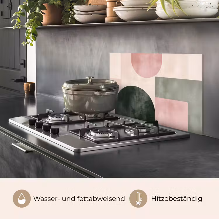 Vormen - Abstract - Cirkel - Zwart keuken achterwand spatscherm klein -usp_DE