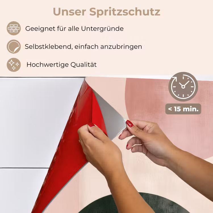Vormen - Abstract - Cirkel - Zwart keuken achterwand spatscherm klein -spatscherm_DE