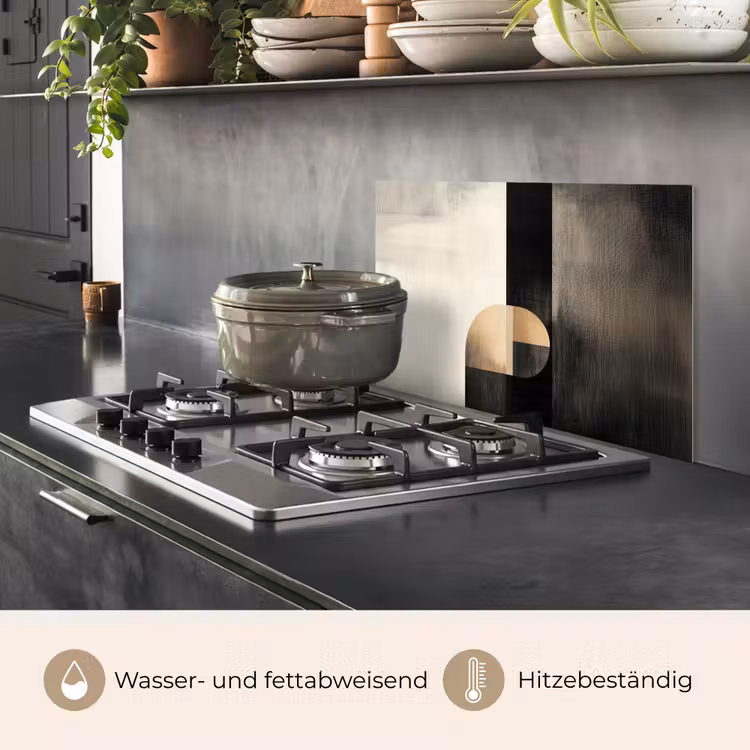 Vormen - Modern - Zwart keuken achterwand spatscherm klein -usp_DE