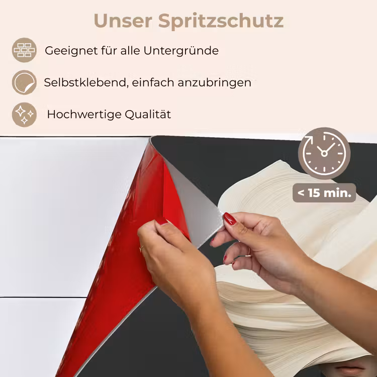 Vrouw - Beige - hoed keuken achterwand spatscherm klein -spatscherm_DE