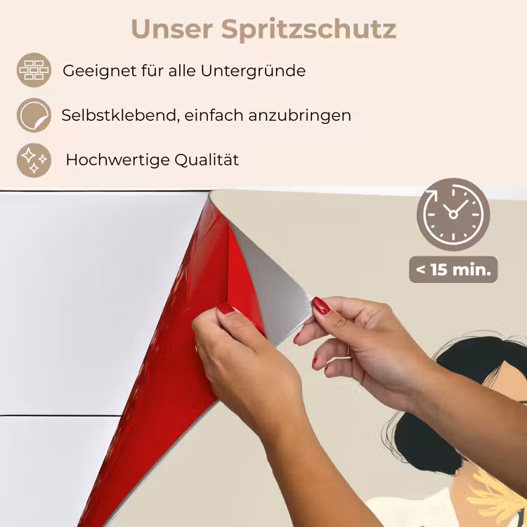 Vrouw - Bloem - Geel - Minimalistisch keuken achterwand spatscherm klein -spatscherm_DE