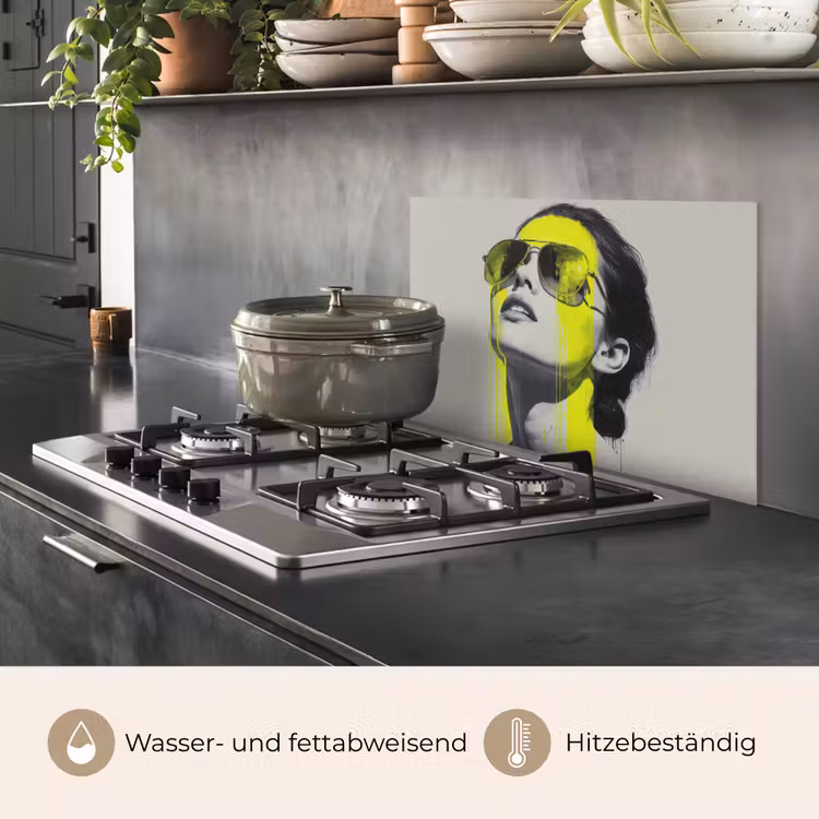 Vrouw - Bril - Verf keuken achterwand spatscherm klein -usp_DE