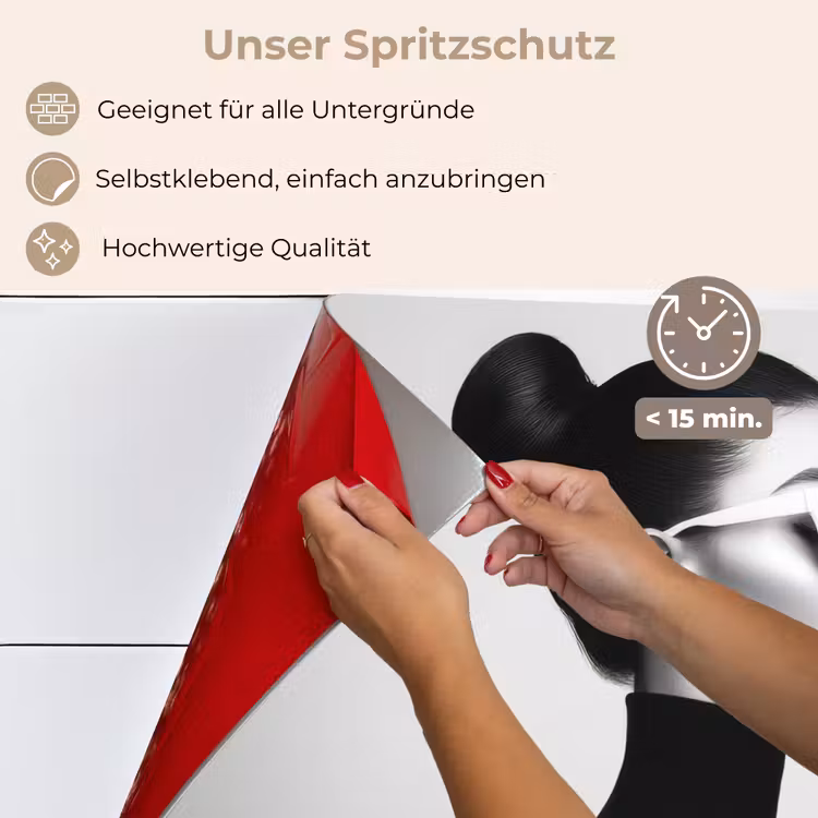 Vrouw - Champagne - Modern keuken achterwand spatscherm klein -spatscherm_DE