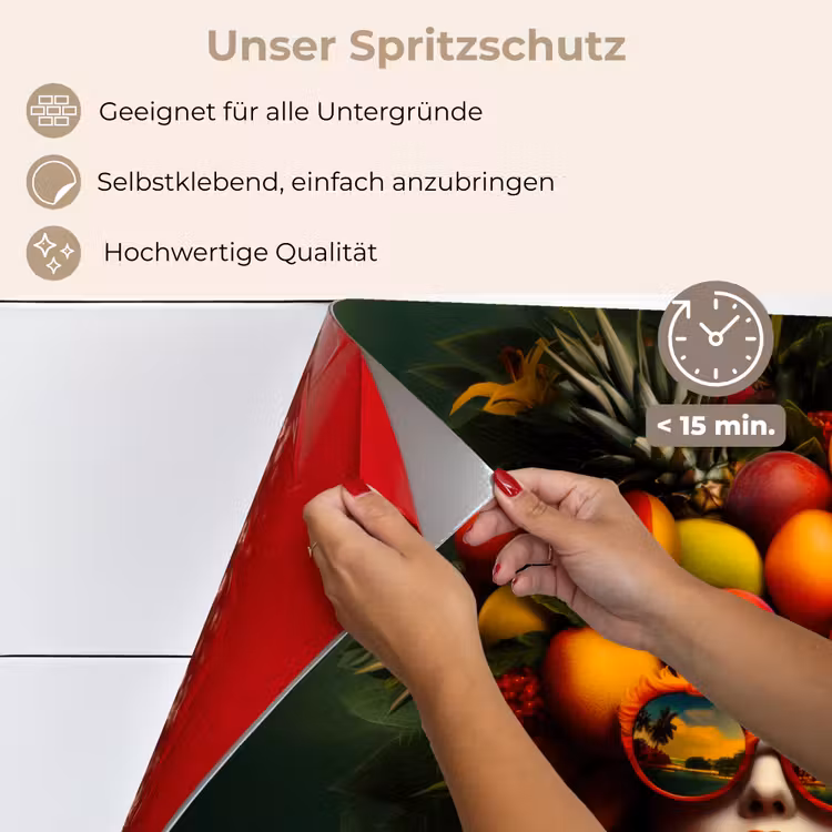 Vrouw - Vruchten - Papaja - Ananas keuken achterwand spatscherm klein -spatscherm_DE