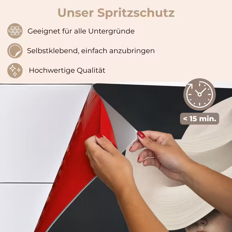 Vrouw - Golvende - Hoed keuken achterwand spatscherm klein -spatscherm_DE