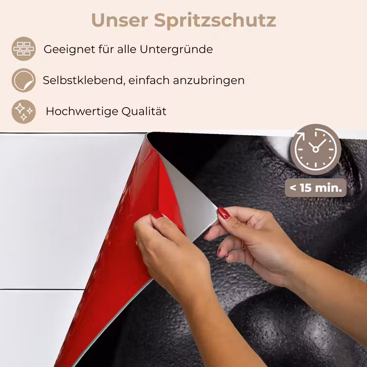 Vrouw - Goud - Zwart - Verf - Luxe keuken achterwand spatscherm klein -spatscherm_DE