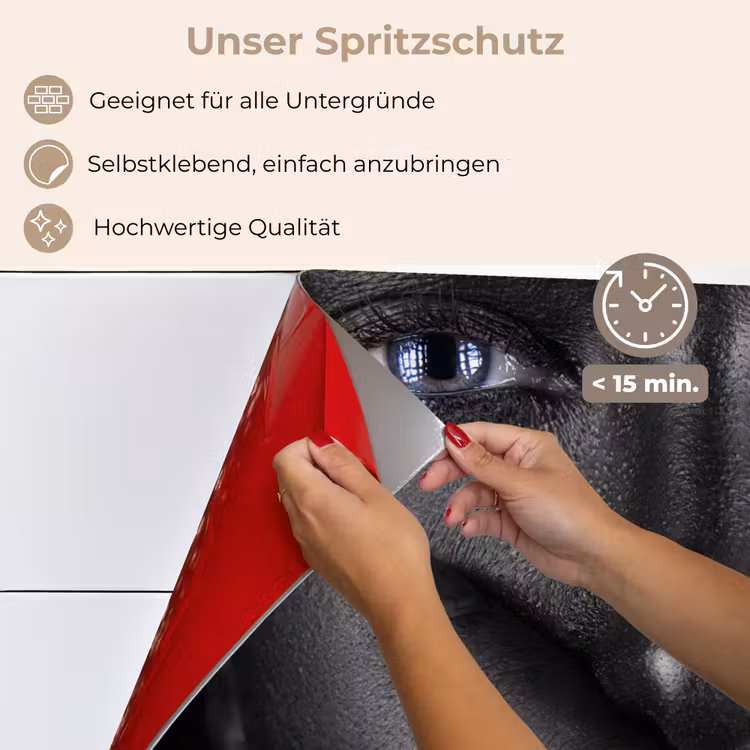 Vrouw - Goud - Zwart - Schmink - Luxe keuken achterwand spatscherm klein -spatscherm_DE