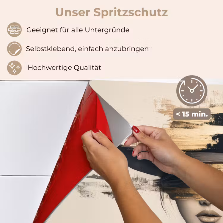 Vrouw - Hoed - Verf keuken achterwand spatscherm klein -spatscherm_DE