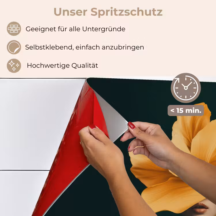 Vrouw - Hoed - Geel keuken achterwand spatscherm klein -spatscherm_DE