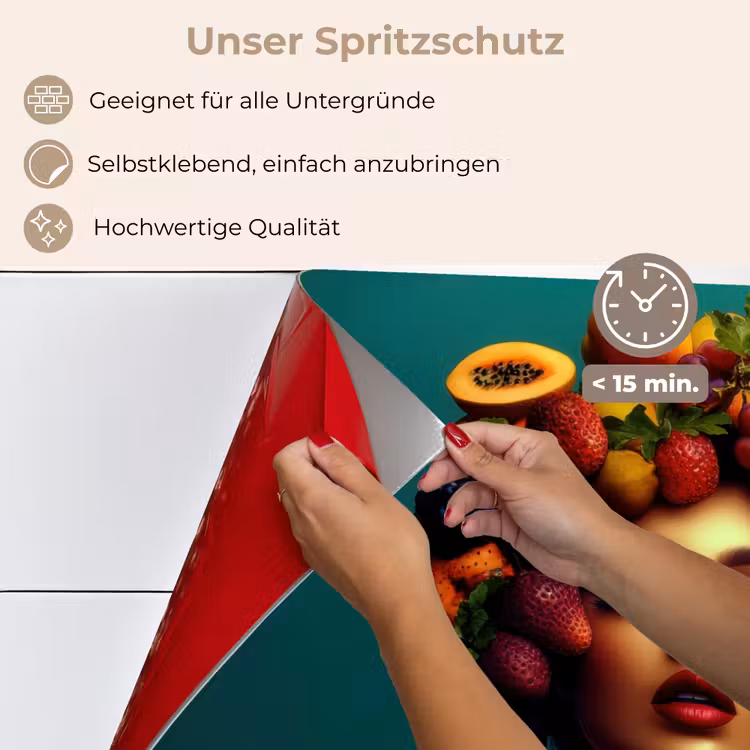 Vrouw - Hoodtooi - Tropisch - Fruit - Druiven keuken achterwand spatscherm klein -spatscherm_DE