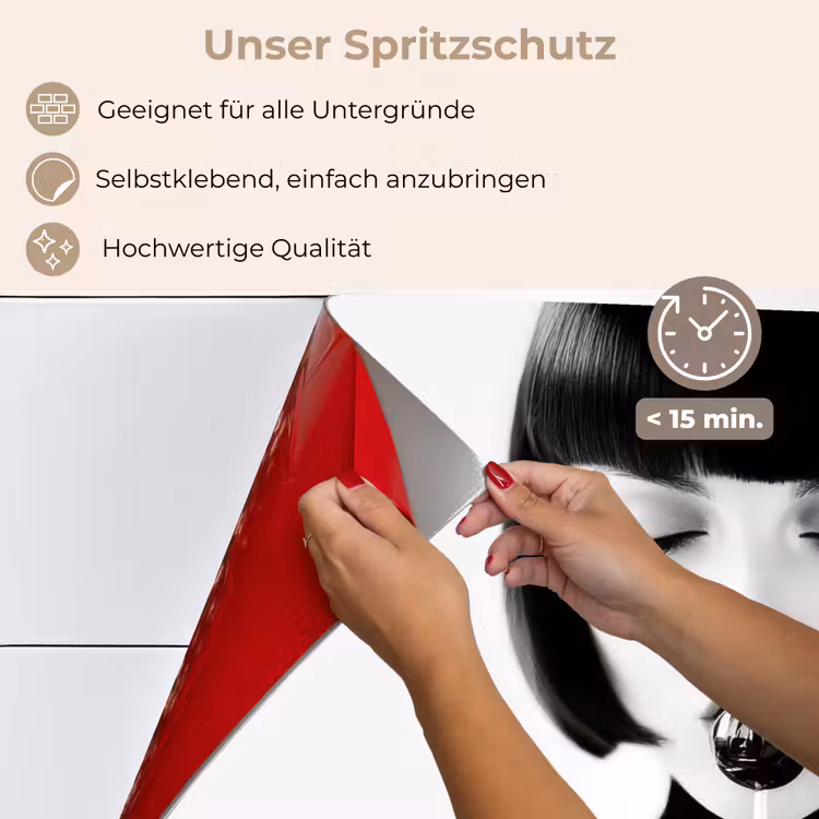 Vrouw - Lolly - Zwart - Wit keuken achterwand spatscherm klein -spatscherm_DE