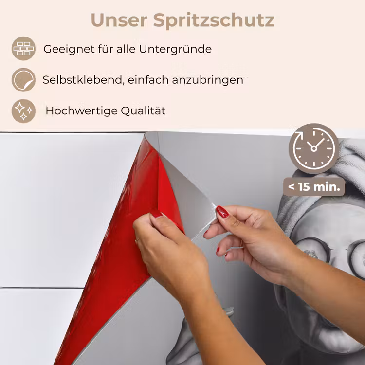 Vrouw - Masker - Wijn - Sigaret keuken achterwand spatscherm klein -spatscherm_DE