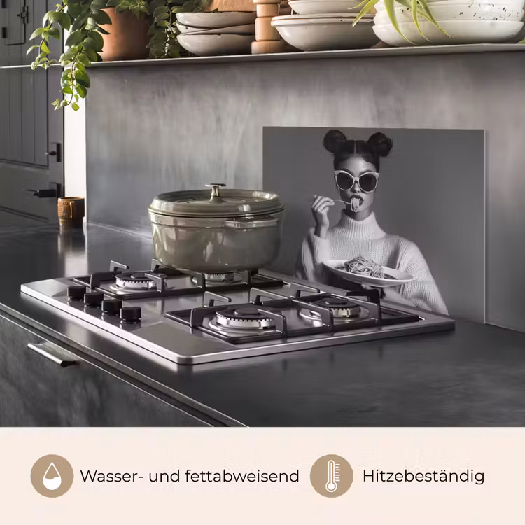 Vrouw - Pasta - Zonnebril keuken achterwand spatscherm klein -usp_DE