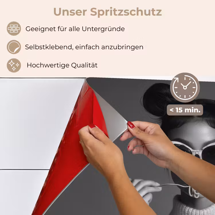 Vrouw - Pasta - Zonnebril keuken achterwand spatscherm klein -spatscherm_DE