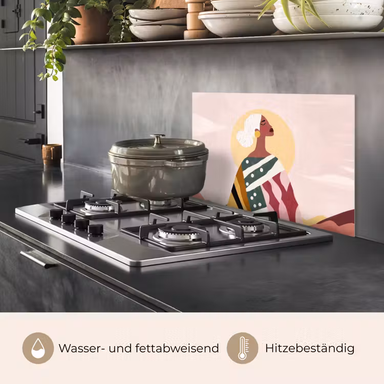 Vrouw - Zon - Kleurrijk keuken achterwand spatscherm klein -usp_DE