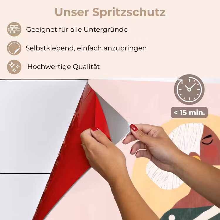 Vrouw - Zon - Kleurrijk keuken achterwand spatscherm klein -spatscherm_DE