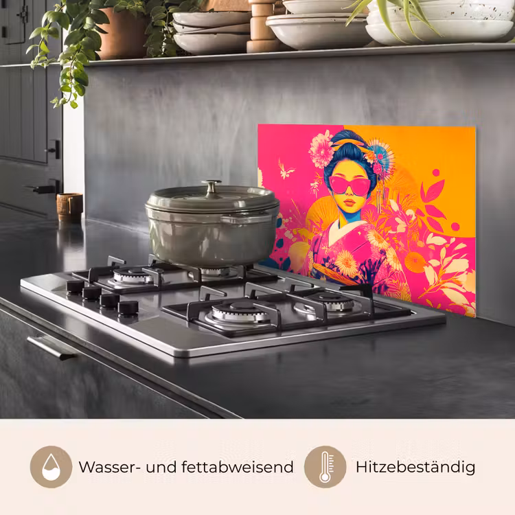 Vrouw - Zonnebril - Abstract - Oranje keuken achterwand spatscherm klein -usp_DE