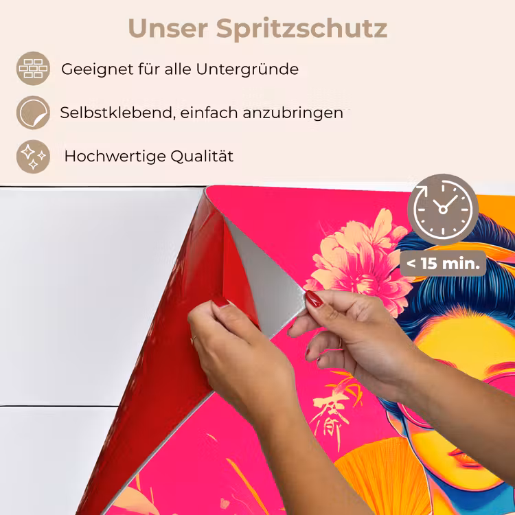 Vrouw - Zonnebril - Abstract - Oranje keuken achterwand spatscherm klein -spatscherm_DE