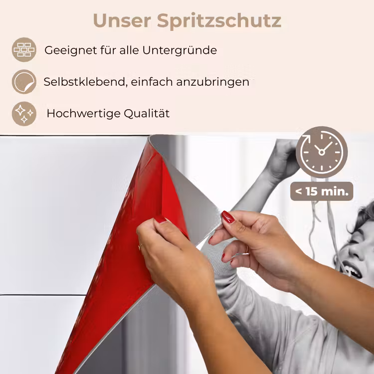 Vrouw - Spaghetti - Zwart - Wit keuken achterwand spatscherm klein -spatscherm_DE
