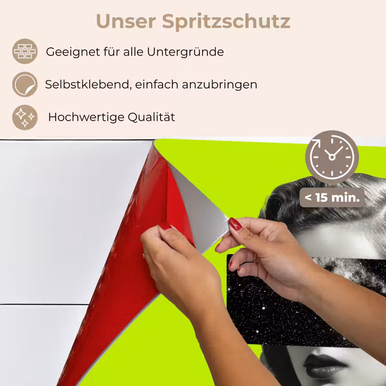 Vrouw - Sterrenhemel - Groen keuken achterwand spatscherm klein -spatscherm_DE