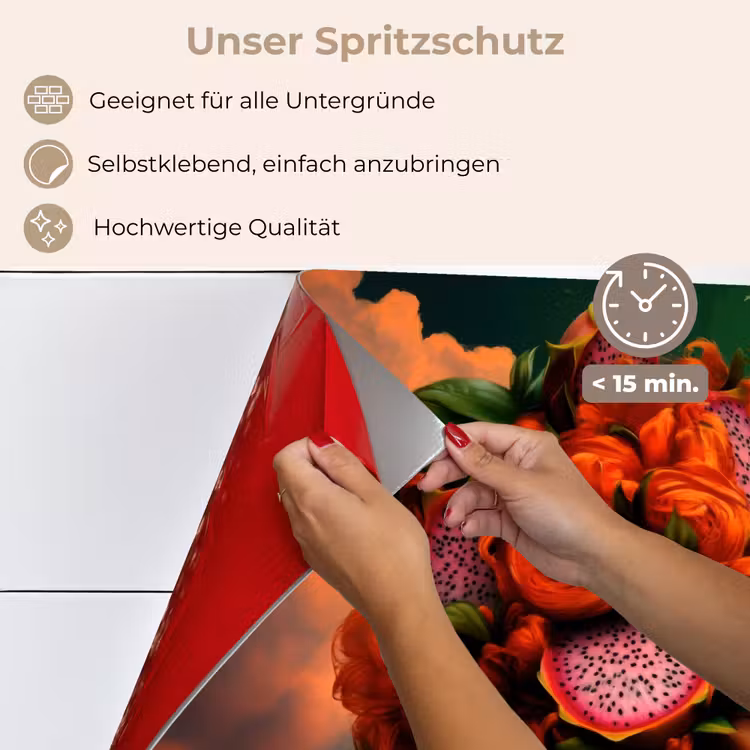 Vrouw - Drankenfruit - Rozen keuken achterwand spatscherm klein -spatscherm_DE