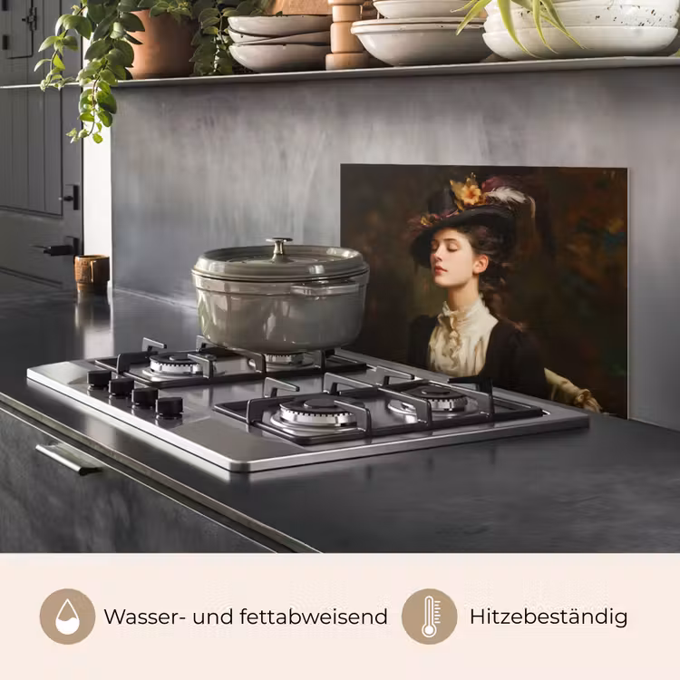 Vrouw - Victoriaans - Portret keuken achterwand spatscherm klein -usp_DE