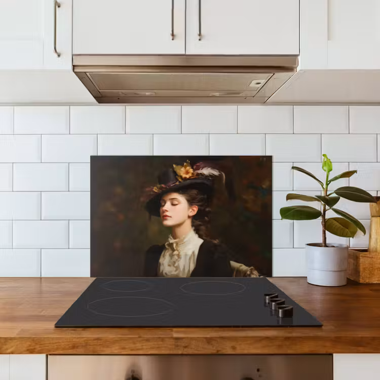 Vrouw - Victoriaans - Portret keuken achterwand spatscherm klein -sfeer2