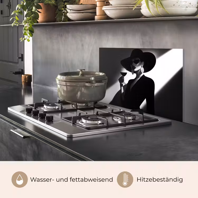 Vrouw - Wijn - Chic keuken achterwand spatscherm klein -usp_DE
