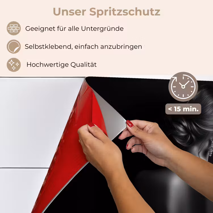 Vrouw - Wijn - Jurk keuken achterwand spatscherm klein -spatscherm_DE
