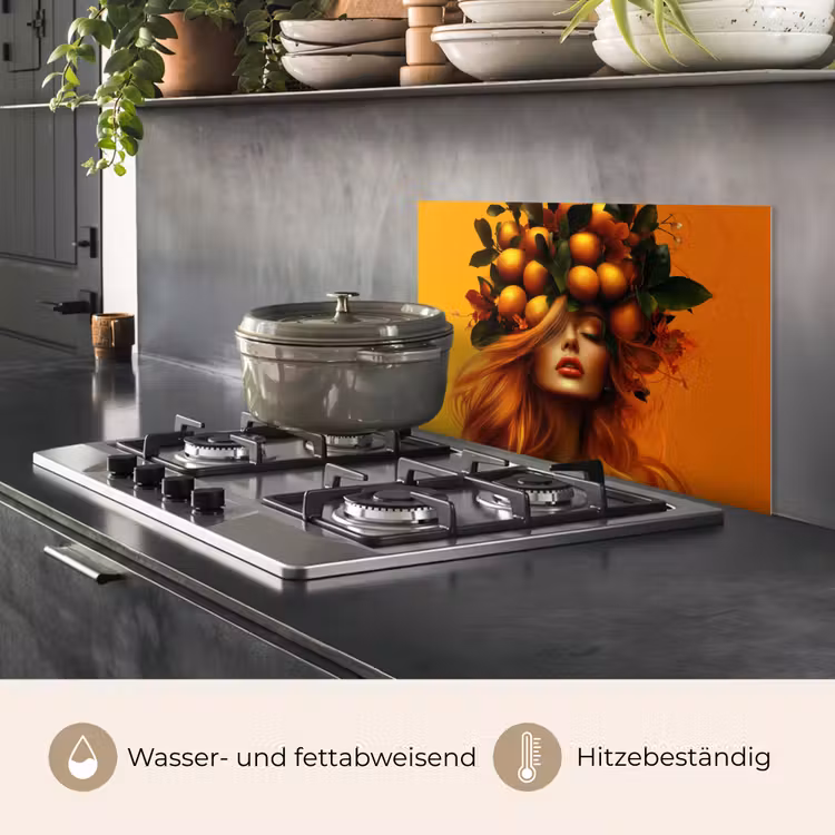 Vrouw - Citroenen - Bloesem - Geel keuken achterwand spatscherm klein -usp_DE