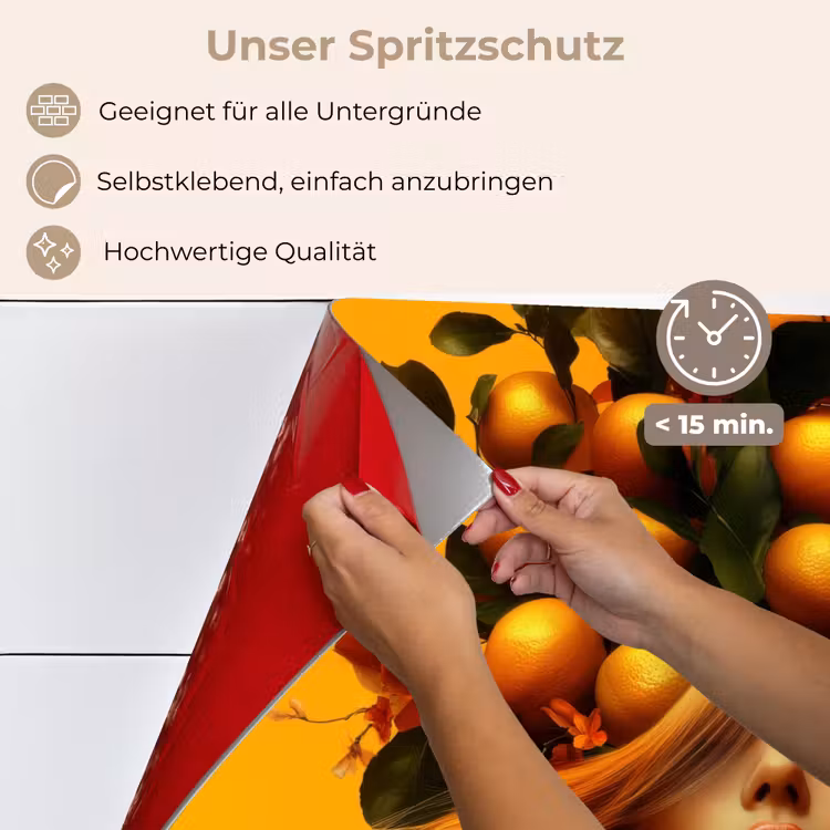 Vrouw - Citroenen - Bloesem - Geel keuken achterwand spatscherm klein -spatscherm_DE