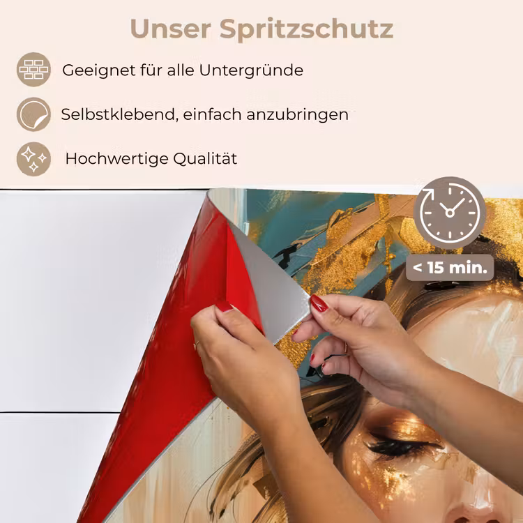 Vrouwen - Portret - Luxe - Goud keuken achterwand spatscherm klein -spatscherm_DE