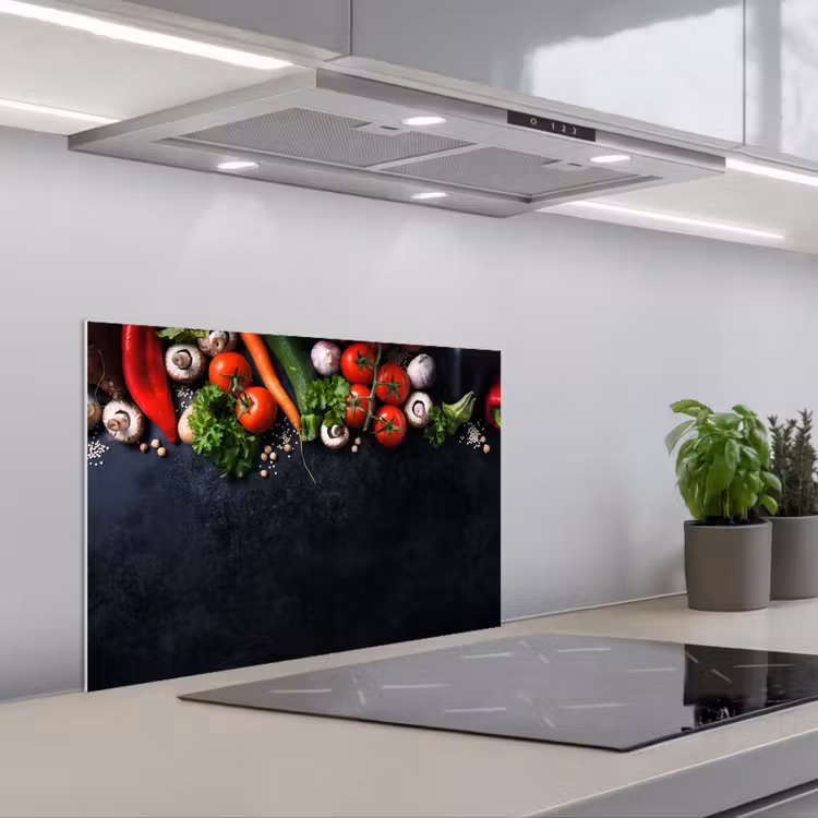 Verse Oogst in de Keuken keuken achterwand spatscherm klein -3d_schuin
